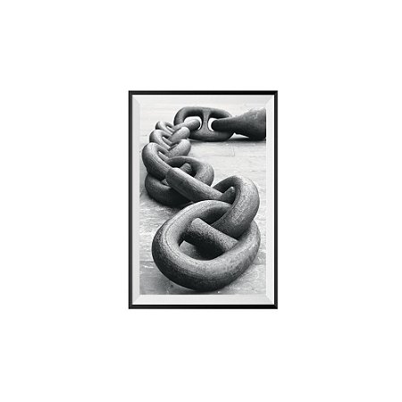 POSTER C/ MOLDURA E PASSEPARTOUR DARK BIG CHAIN 40 X 60 X 2,