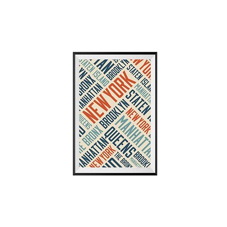 POSTER C/ MOLDURA E PASSEPARTOUR LOFT NEW YORK DISTRICTS 40