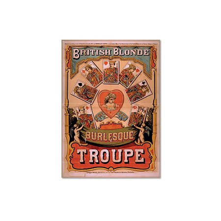 POSTER EMOLDURADO LE JAZZ TROUPE COLORIDO 50 X 70 X 2,5 CM