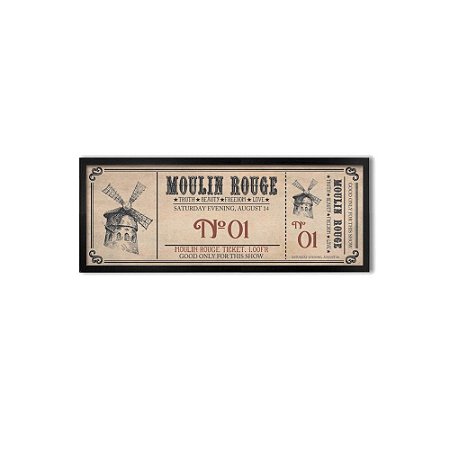POSTER C/MOLDURA LE JAZZ MOULIN ROUGE 60 X 25 X 2,2 CM