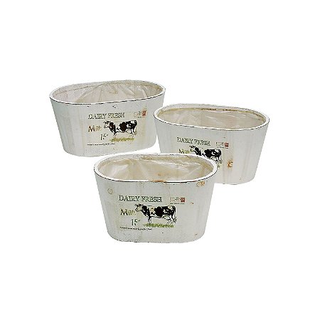 CJ DE CACHEPOTS DE MADEIRA 3 PCS