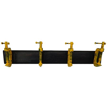 CABIDEIRO MADEIRA/FERRO WRENCH TOOL PRETO/AMARELO 56 X 13 X