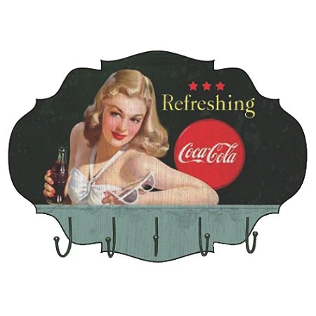 CABIDEIRO DE PAREDE COCA COLA MDF BLOND LADY WITH
