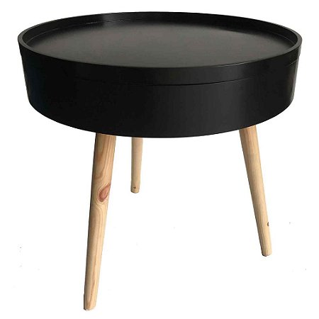 MESA DE MADEIRA PRETA