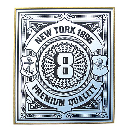 ESPELHO PLASTICO/VIDRO LOFT NY 1896 PRETO 35 X 40 CM