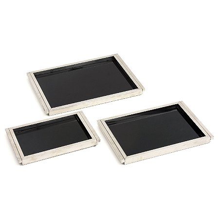 CJ DE BANDEJAS DE METAL - 3 PCS