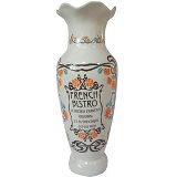 VASO CERAMICA WAVE NECK LE JAZZ FRENCH BISTRO FD CLARO 13 X