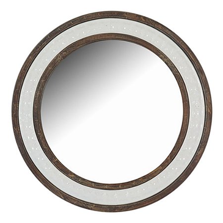 ESPELHO DECORATIVO COM MOLDURA DE MADEIRA 72,5CM X 2CM