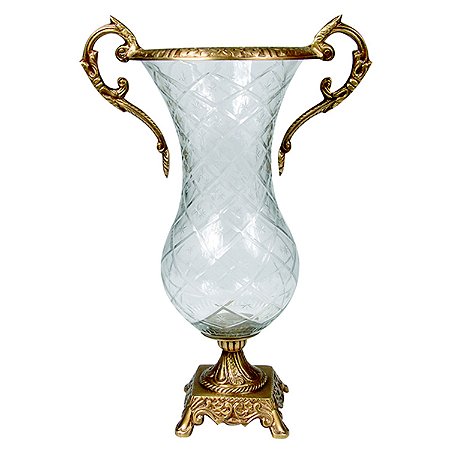 VASO INDIANO DE VIDRO 25X16X38 CM