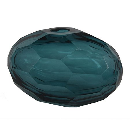 VASO DE VIDRO VERDE 23CM X 14CM X 14,5CM
