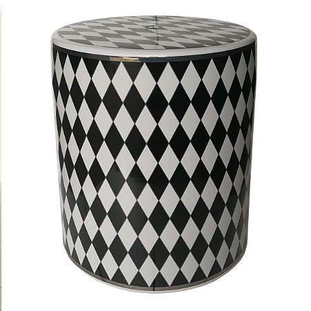 SEAT GARDEN DE CERAMICA GEOMETRICO P B PRATA 33CM X 33CM X 4