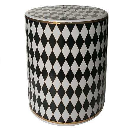SEAT GARDEN DE CERAMICA GEOMETRICO PEB DOURADO 33CM X 33CM X