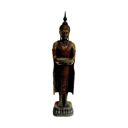 BUDHA DECORATIVO DE RESINA 21CM X 17,5CM X 76CM