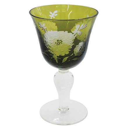 CJ DE TACAS DE VINHO VERDE 6 PCS 12CM X 12CM  X 17CM