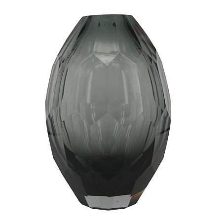 VASO DE VIDRO FUME 16CM X 16CM X 23,5CM