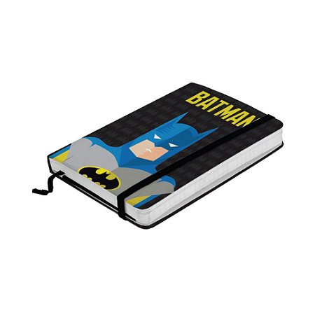 CADERNETA DE ANOTACAO PAPEL DC BATMAN MINIMALISTA FD PRETO
