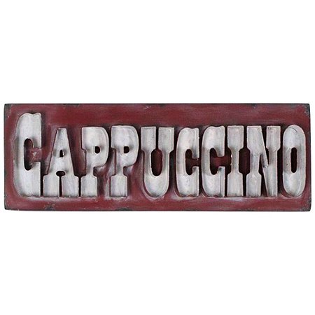 PLACAS FERRO BIG LETTERS CAPPUCCINO  VERMELHA 60 X 4,5 X 20