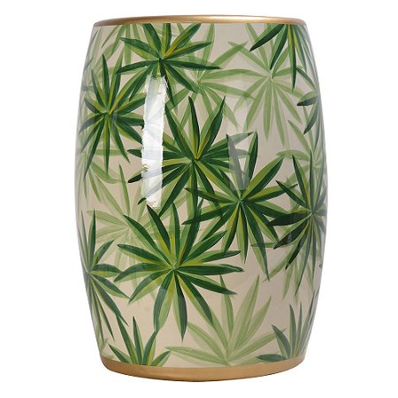 SEAT GARDEN DE PORCELANA FOLHA LUPINO 32CM X 32CM X 44CM