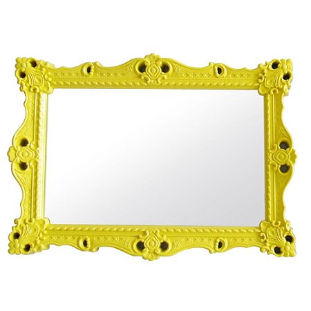 ESPELHO MDF GRAND CHALET AMARELO 73 X 103 CM