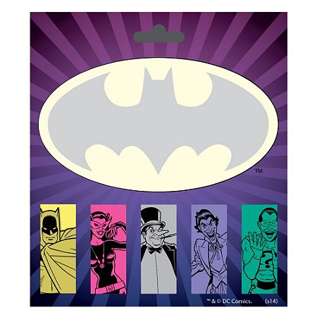 SET BLOCO DE NOTAS COM ADESIVO DCO  BATMAN PERSONAGENS 14,5