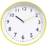 RELOGIO PAREDE PLASTICO ALL CLEAN NUMBERS AMARELO 37,8 CM DI