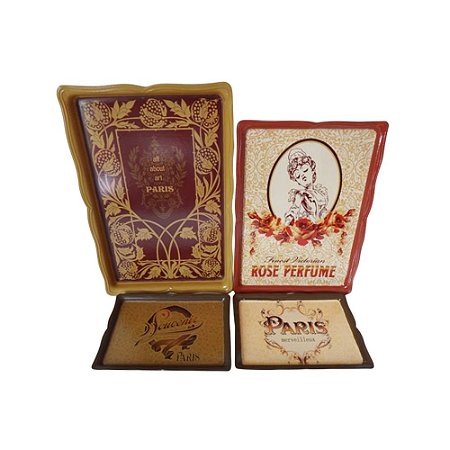 SET C/4 BANDEJAS PLASTICA LE JAZZ ALL ABOUT PARIS 42 X 28 X