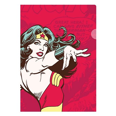 PASTA L PLASTICA QUADRINHOS DC WW POWERS 31 X 22 CM