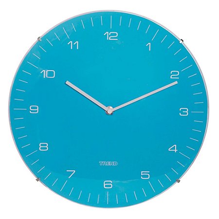 RELOGIO PAREDE PLASTICO FD NEON AZUL 33 DIAM