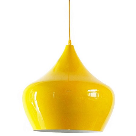 LUMINARIA METAL APPLE AMARELO DIAM 38 CM