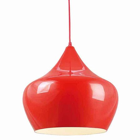 LUMINARIA METAL APPLE VERMELHO DIAM 38 CM
