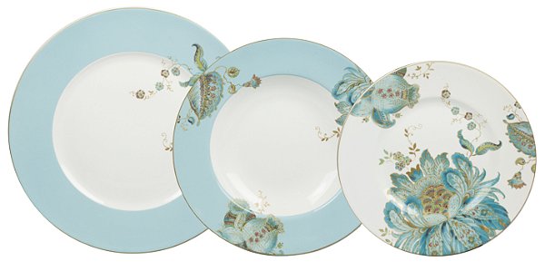 APARELHO DE JANTAR ELIZA SPRING BLUE 18 PEÇAS EM PORCELANA