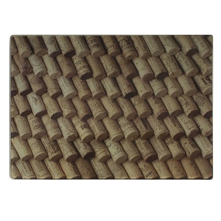 TABUA DE VIDRO 30X40CM ROLHAS