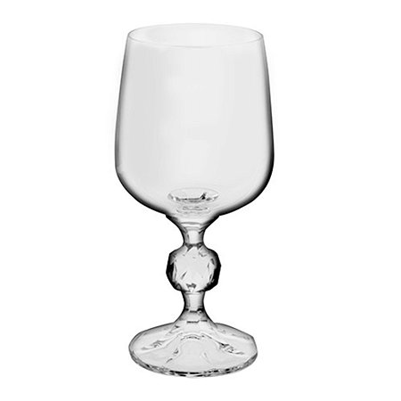 JOGO DE 6 TACAS PARA VINHO TINTO CLAUDIA EM CRISTAL ECOLOGICO 230ML A15CM TRANSPARENTE