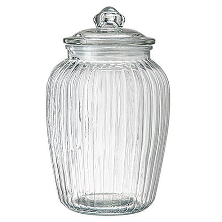 PORTA MANTIMENTO EM VIDRO COM TAMPA HERMETICA 2,4L D10,5XA23CM