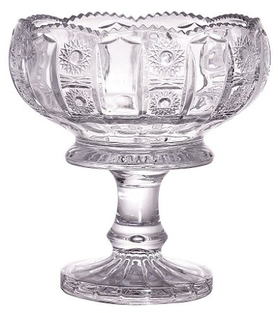 CENTRO DE MESA VERSAILLES EM CRISTAL ECOLOGICO COM PE 19X20,5CM
