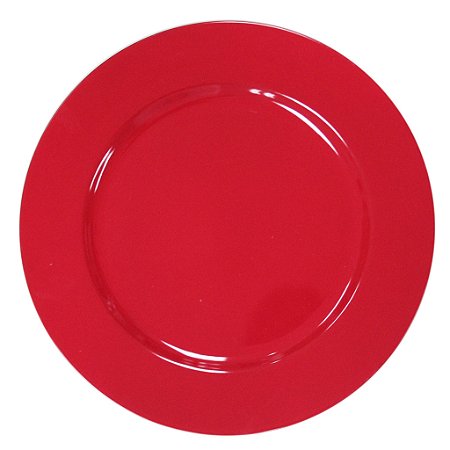 SOUSPLAT REDONDO 33CM VERMELHO
