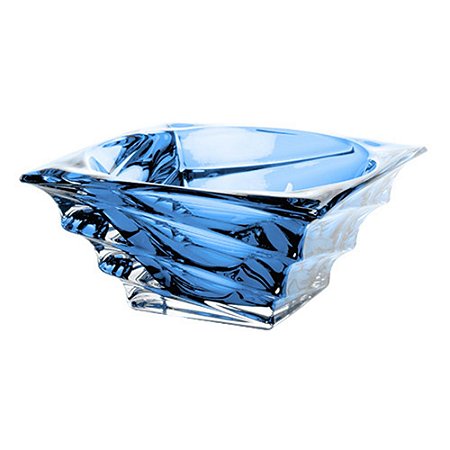 CENTRO DE MESA CASABLANCA EM CRISTAL ECOLOGICO L28XP28XA10CM COR AZUL
