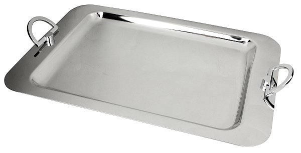 BANDEJA ECO RETANGULAR EM INOX 48X31CM