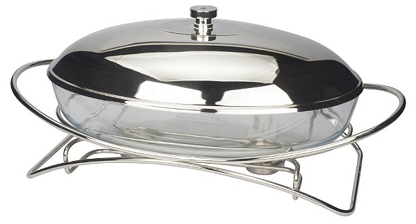 RECHAUD OVAL 3L PRATEADO CONTEMPO