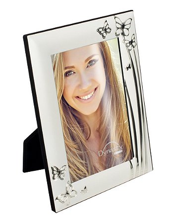 PORTA RETRATO METAL BRILHANTE/MDF 13X18CM