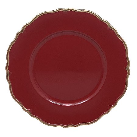 SOUSPLAT IMPERIO EM PLASTICO D33CM COR BORDO