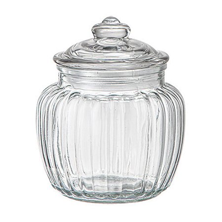 PORTA MANTIMENTO EM VIDRO COM TAMPA HERMETICA 575ML D8,4XA13CM