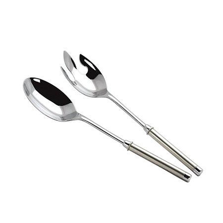 JOGO DE 2 TALHERES PARA SALADA PERLE EM ACO INOX