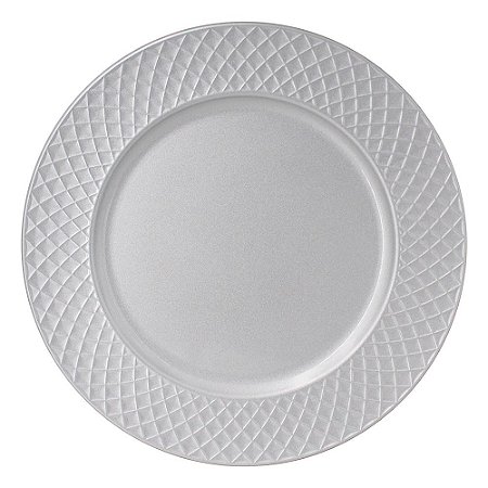 SOUSPLAT REDE EM PLASTICO D33CM COR PRATA