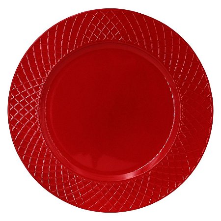 SOUSPLAT REDE EM PLASTICO D33CM COR VINHO
