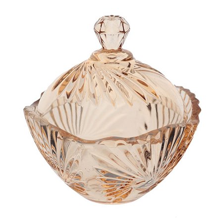 POTICHE LIRICA EM CRISTAL ECOLOGICO D11,5XA12CM LARANJA