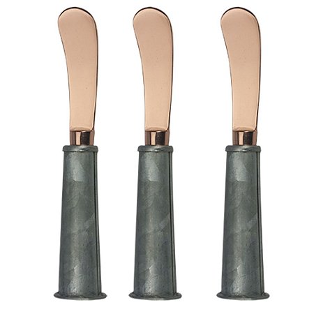 JOGO DE 3 ESPATULAS LOCKSTEEL EM FERRO GALVANIZADO L15CM
