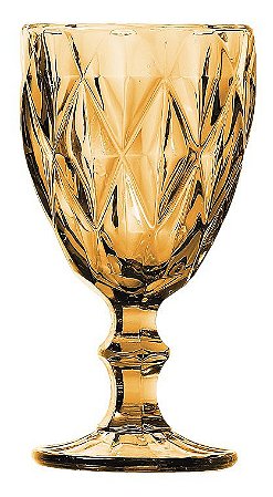 TACA MATELASSE EM VIDRO 280ML A17CM COR AMBAR