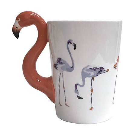 CANECA FUN FLAMINGO EM PORCELANA 350ML