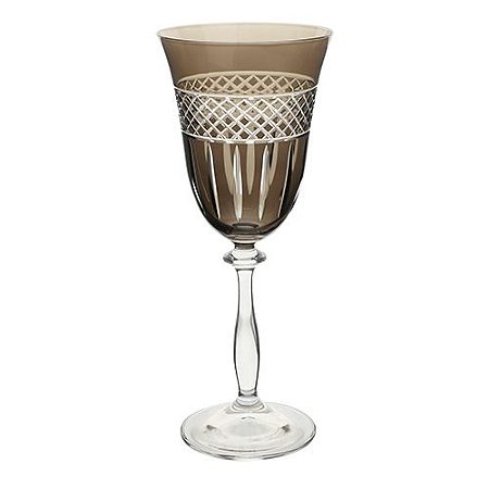 TACA VINHO TINTO ANGELA LAPIDADA CRISTAL ECOLOGIC 250ML 21CM